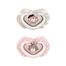 Canpol Babies, smoczek uspokajający, silikonowy, symetryczny, rozmiar B, Bonjour Paris, różowy, 22/649, po 18 miesiącu, 2 sztuki - miniaturka  zdjęcia produktu
