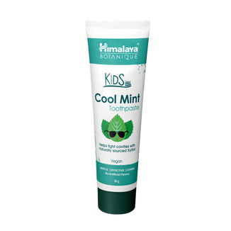 Himalaya Botanique Kids, botaniczna pasta do zębów dla dzieci, bez fluoru, Cool Mint, 80 g - zdjęcie produktu