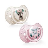 Lovi, smoczek uspokajający, silikonowy, dynamiczny, Wild Soul Girl, 22/884, 6-18 miesięcy, 2 sztuki - miniaturka zdjęcia produktu