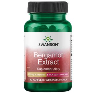 Swanson Bergamot Extract, pomarańcza bergamotka, 30 kapsułek wegetariańskich - zdjęcie produktu