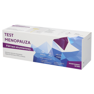 Diather Test Menopauza, domowy test do wykrywania FSH w moczu, 2 sztuki USZKODZONE OPAKOWANIE - zdjęcie produktu