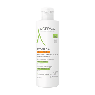 A-Derma Exomega Control, pieniący się żel emolient pod prysznic i do kąpieli, skóra skłonna do atopii, od urodzenia, 500 ml - zdjęcie produktu