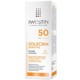 Iwostin Solecrin Sensitive, emulsja ochronna SPF50, skóra wrażliwa, 100 ml - miniaturka 2 zdjęcia produktu