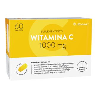 Ziołolek Witamina C 1000 mg, 60 tabletek USZKODZONE OPAKOWANIE - zdjęcie produktu