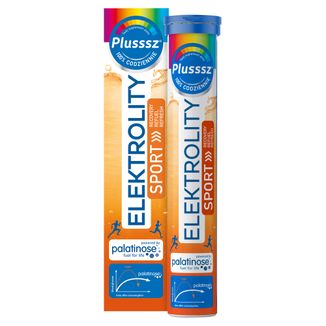 Plusssz Elektrolity Sport 100% Complex, smak cytrynowo-grejpfrutowy, 24 tabletki musujące USZKODZONE OPAKOWANIE - zdjęcie produktu