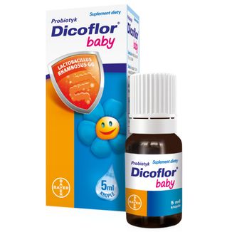 Dicoflor Baby, dla niemowląt i dzieci, krople, 5 ml - zdjęcie produktu