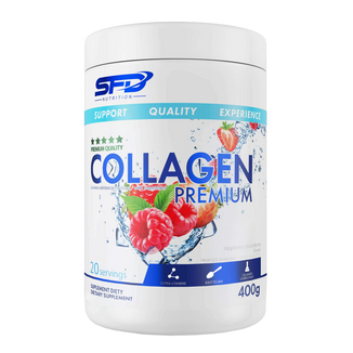 SFD Collagen Premium, smak truskawkowo-malinowy, 400 g - zdjęcie produktu