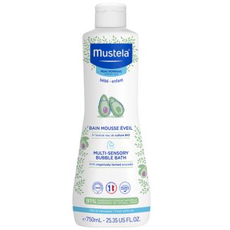 Mustela Bebe Enfant, płyn Bąbelkowa Kąpiel, z organicznym awokado, od 1 dnia życia, 750 ml - zdjęcie produktu