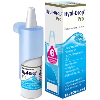 Hyal-Drop Pro, nawilżające krople do oczu, 10 ml - zdjęcie produktu