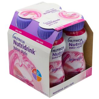 Nutridrink Juice Style, preparat odżywczy, smak truskawkowy, 4 x 200 ml USZKODZONE OPAKOWANIE Nutridrink Juice Style, preparat odżywczy, smak truskawkowy, 4 x 200 ml USZKODZONE OPAKOWANIE - zdjęcie produktu