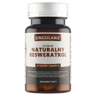 Singularis Superior Naturalny Resweratrol, 60 kapsułek wegańskich - zdjęcie produktu