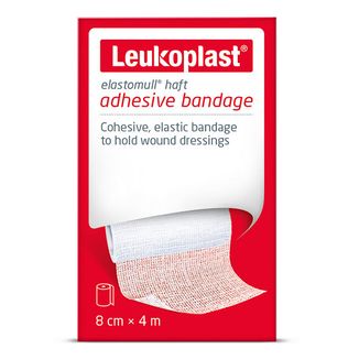 Leukoplast Elastomull Haft, bandaż kohezyjny, elastyczny, biały, 8 cm x 4 m, 1 sztuka - zdjęcie produktu