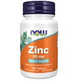 Now Foods Zinc 50 mg, glukonian cynku, 100 tabletek wegańskich - miniaturka zdjęcia produktu