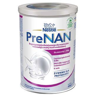Nestle PreNAN, dla wcześniaków i niemowląt o małej masie urodzeniowej powyżej 1800 g, 400 g - zdjęcie produktu
