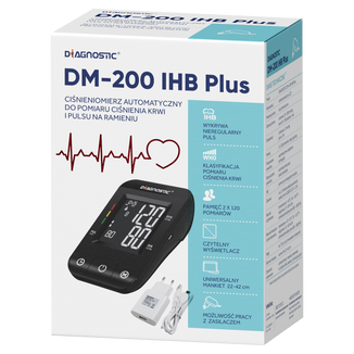 Diagnosis Diagnostic DM-200 IHB Plus, automatyczny ciśnieniomierz naramienny, z zasilaczem - zdjęcie produktu