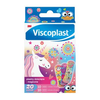 Viscoplast Magiczne, plastry dla dzieci, 20 sztuk USZKODZONE OPAKOWANIE - zdjęcie produktu