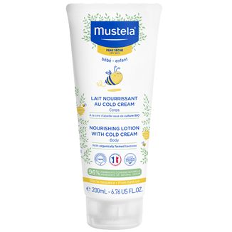 Mustela Bebe Enfant, odżywcze mleczko do ciała, z Cold Cream i organicznym woskiem pszczelim, od urodzenia, skóra sucha, 200 ml - zdjęcie produktu