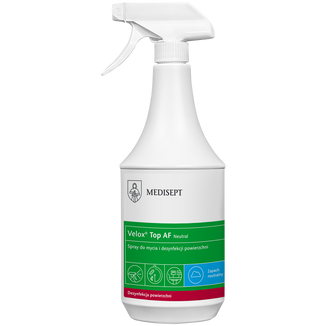 Medispet Velox Top AF, bezaldehydowy płyn do dezynfekcji, 1 L - zdjęcie produktu