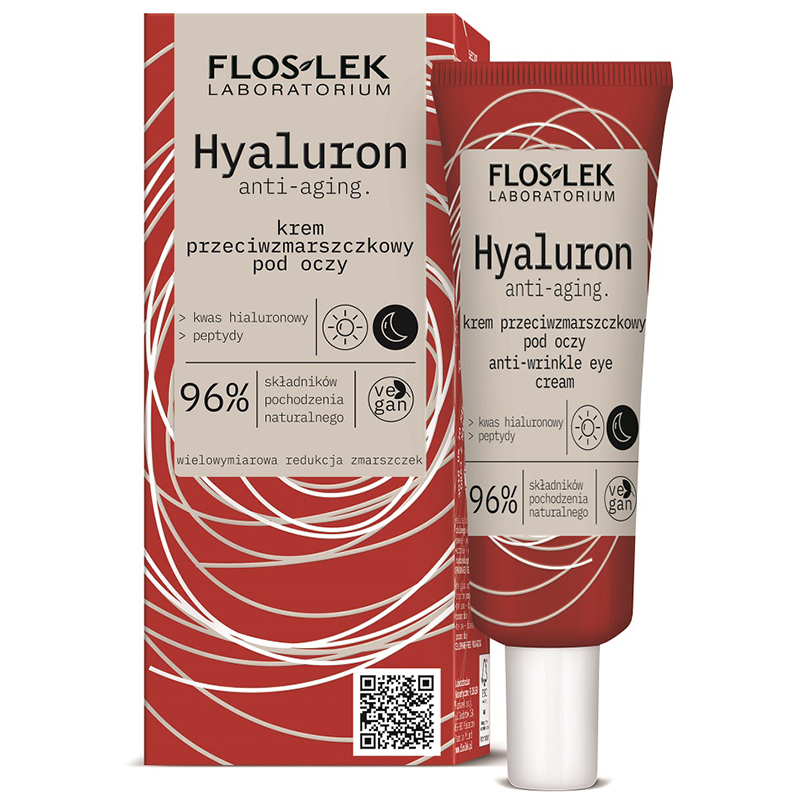 Flos-Lek Floslek Laboratorium Hyaluron, Anti-Falten-Creme für die Augenpartie anti-aging, 30 ml — Inhaltsstoffe und Bewertung