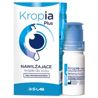 Kropia Plus, nawilżające krople do oczu, 10 ml - zdjęcie produktu