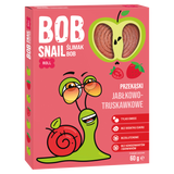 Bob Snail Roll Przekąska owocowa, jabłko, truskawka, 60 g KRÓTKA DATA - miniaturka zdjęcia produktu