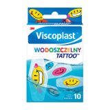 Viscoplast Wodoszczelny Tattoo, plastry z opatrunkiem z kolorowym nadrukiem, 10 sztuk - miniaturka zdjęcia produktu