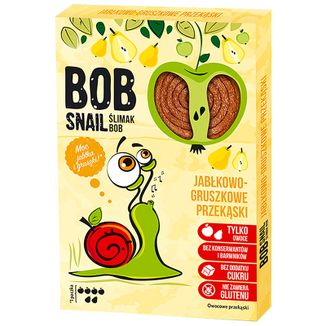 Bob Snail Roll Przekąska owocowa, jabłko, gruszka, 60 g KRÓTKA DATA - zdjęcie produktu