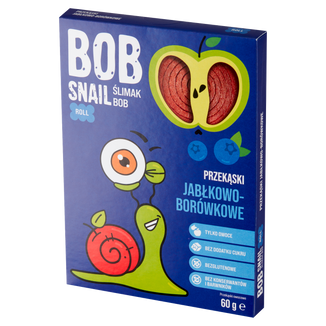Bob Snail Roll Przekąska owocowa, jabłko, borówka, 60 g - zdjęcie produktu