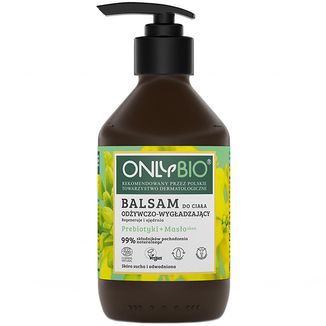 OnlyBio, balsam do ciała odżywczo-wygładzający, prebiotyki + masło shea, 250 ml - zdjęcie produktu