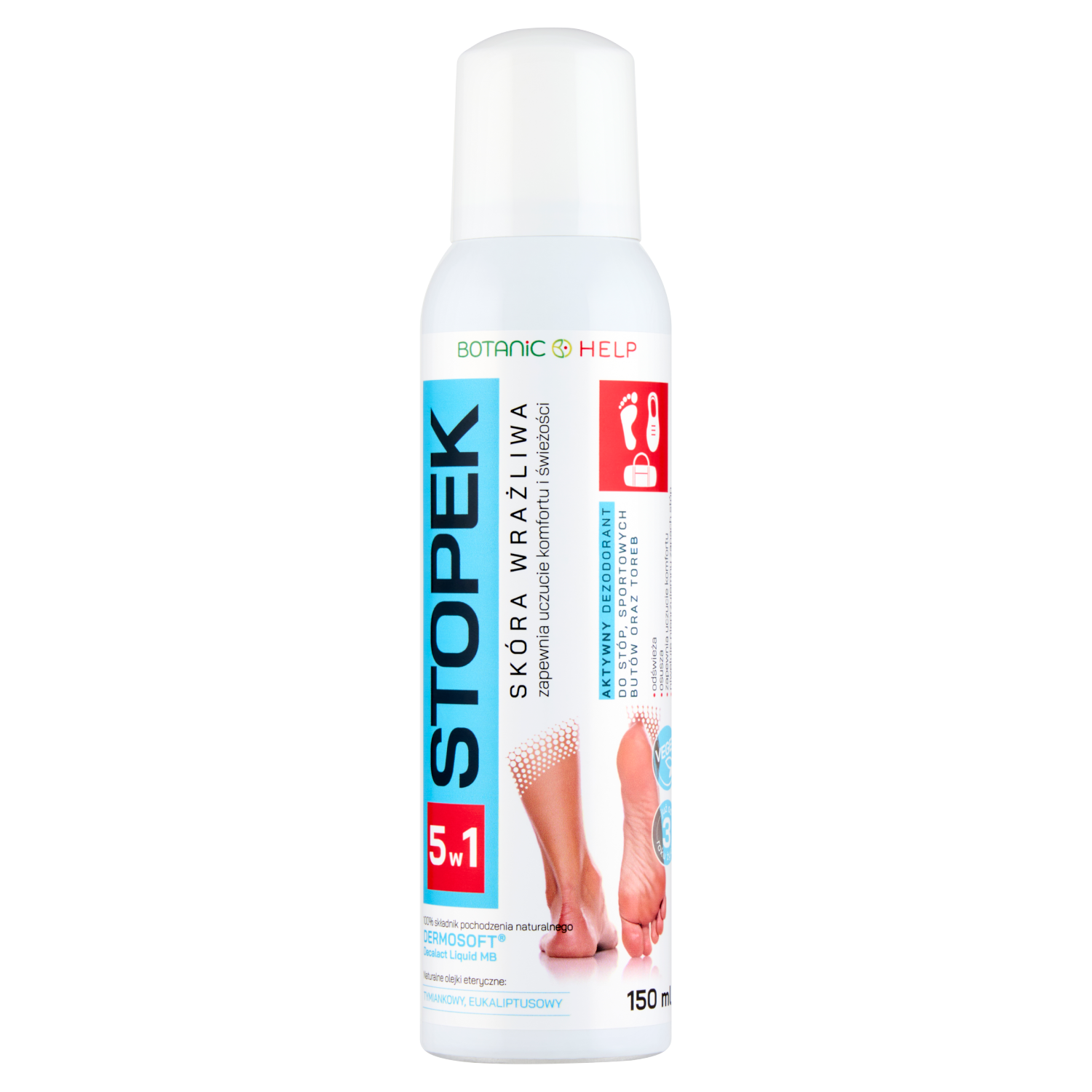 Botanic Help Botanic Help Stopek, dezodorant do stóp i obuwia 5w1, skóra wrażliwa, 150 ml — Inhaltsstoffe und Bewertung