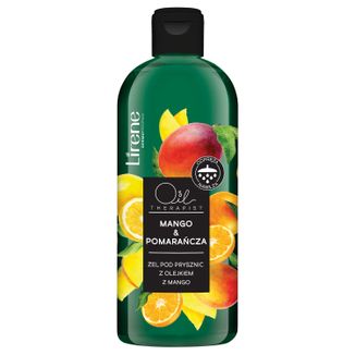 Lirene Oil Therapist, żel pod prysznic z olejkiem z mango, Mango & Pomarańcza, 400 ml - zdjęcie produktu