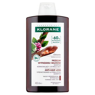 Klorane, szampon z chininą i organiczną szarotką do włosów wypadających i pozbawionych witalności, 400 ml - zdjęcie produktu