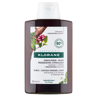 Klorane, szampon z chininą i organiczną szarotką, 200 ml - zdjęcie produktu