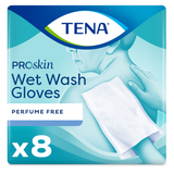 Tena ProSkin Wet Wash Gloves, nawilżane myjki higieniczne, 8 sztuk - miniaturka zdjęcia produktu