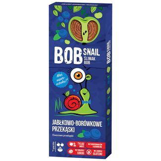 Bob Snail Roll Przekąska owocowa, jabłko, borówka, 30 g KRÓTKA DATA - zdjęcie produktu