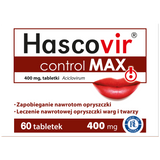 Hascovir control MAX 400 mg, 60 tabletek - miniaturka zdjęcia produktu