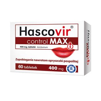 Hascovir control MAX 400 mg, 60 tabletek - zdjęcie produktu