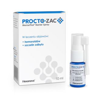 Procto-Zac MemeThol Barrier Spray, 10 ml KRÓTKA DATA Procto-Zac MemeThol Barrier Spray, 10 ml KRÓTKA DATA - zdjęcie produktu