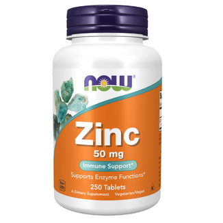 Now Foods Zinc 50 mg, glukonian cynku, 250 kapsułek wegańskich - zdjęcie produktu