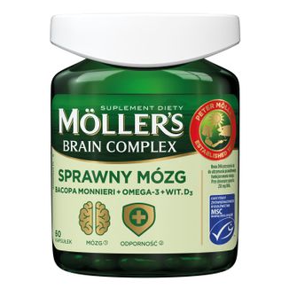 Moller's Brain Complex Sprawny Mózg, 60 kapsułek - zdjęcie produktu
