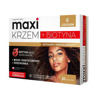 Maxi Krzem + Biotyna, 30 kapsułek - zdjęcie produktu