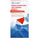 Diather Test Angina Strep A, domowy test do wykrywania antygenów Streptococcus grupy A z wymazu z gardła, 1 sztuka - miniaturka zdjęcia produktu