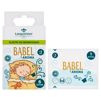Langsteiner Bąbel Aroma, plastry do aromaterapii, od 3 roku życia, 6 sztuk Langsteiner Bąbel Aroma, plastry do aromaterapii, od 3 roku życia, 6 sztuk - zdjęcie produktu