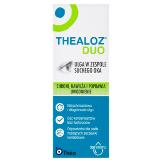Thealoz Duo, krople do oczu, 10 ml USZKODZONE OPAKOWANIE - zdjęcie produktu