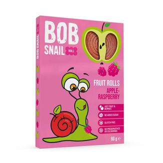 Bob Snail Roll Przekąska owocowa, jabłko, malina, 60 g - zdjęcie produktu