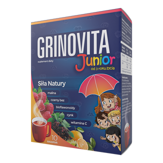 Grinovita Junior, dla dzieci od 3 lat, 10 saszetek USZKODZONE OPAKOWANIE - zdjęcie produktu