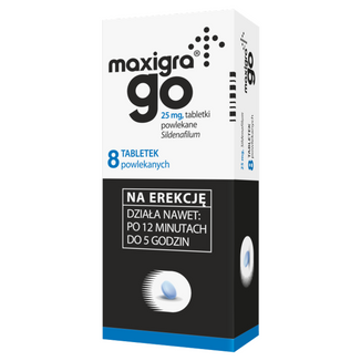Maxigra Go 25 mg, 8 tabletek powlekanych - zdjęcie produktu