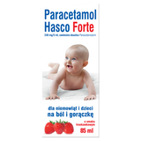Paracetamol Hasco Forte 240 mg/ 5 ml, zawiesina doustna dla niemowląt i dzieci od urodzenia, smak truskawkowy, 85 ml - miniaturka zdjęcia produktu