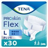 Tena Flex ProSkin, pieluchomajtki, rozmiar L, 83-120 cm, Plus, 30 sztuk - miniaturka zdjęcia produktu