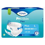 Tena Flex ProSkin, pieluchomajtki, rozmiar L, 83-120 cm, Plus, 30 sztuk - miniaturka zdjęcia produktu